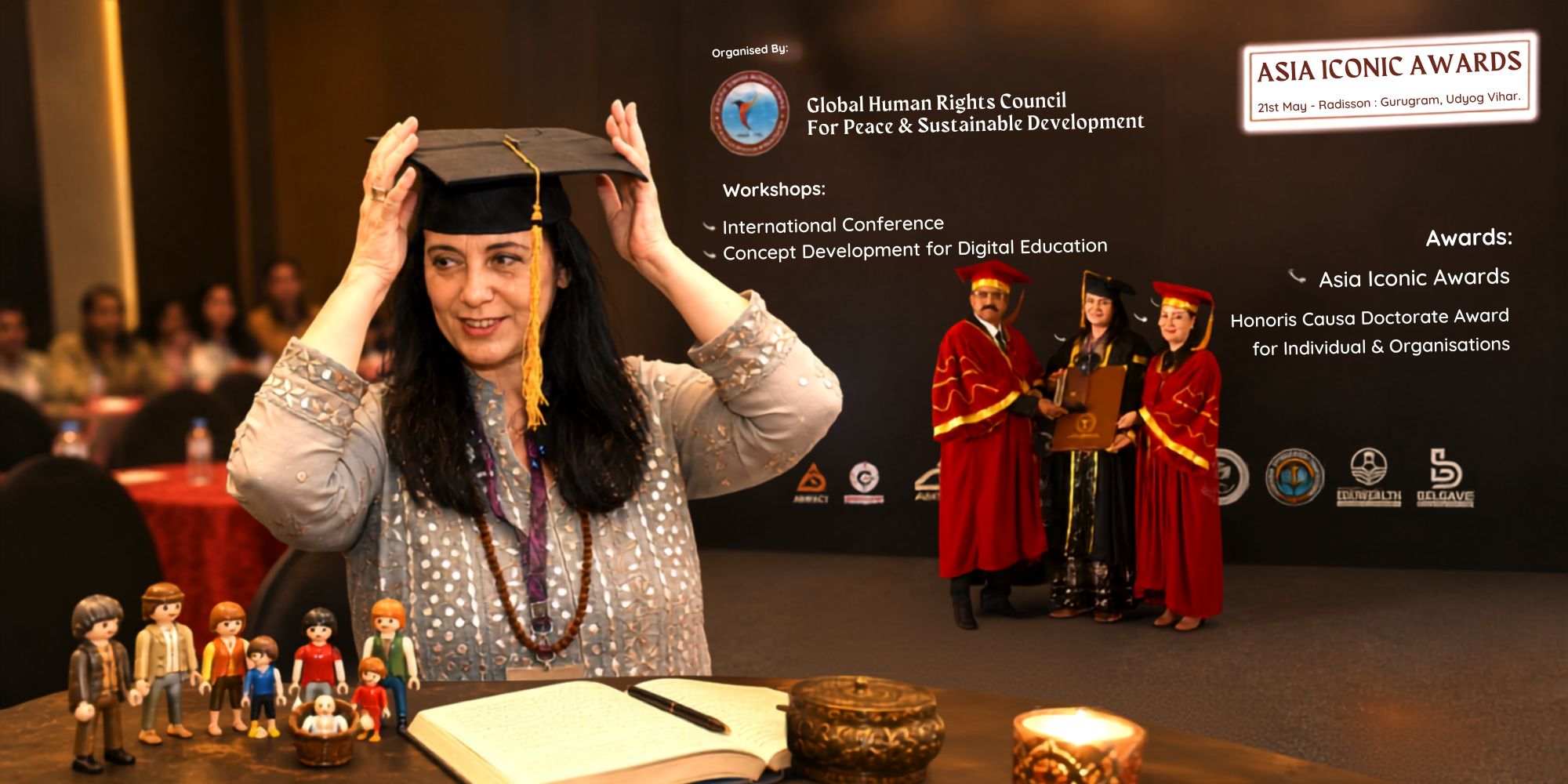 Il legame di Alba Sali con l'India oggi: meditazione, Vedānta e Dottorato Honoris Causa a New Delhi