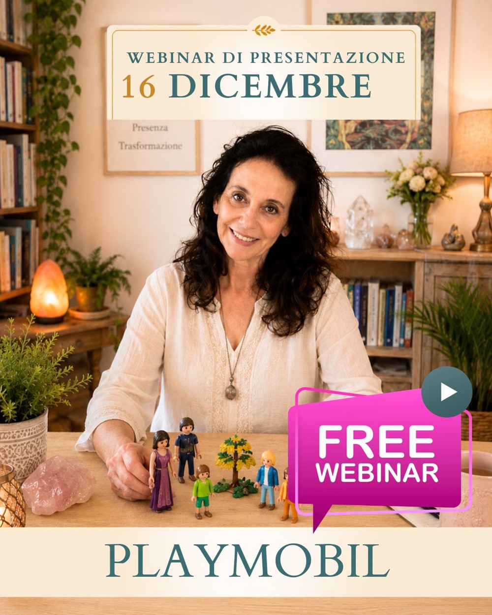 Calendario WEBINAR GRATUITO: Playmobil sistemici e crearmonici. Presentazione gratuita del corso