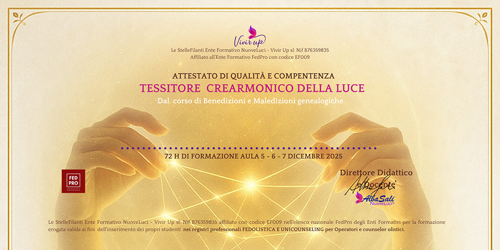 Attestato e 72 crediti formativi del corso per Costellatore Familiare Crearmonico – FedPro e Unicounseling