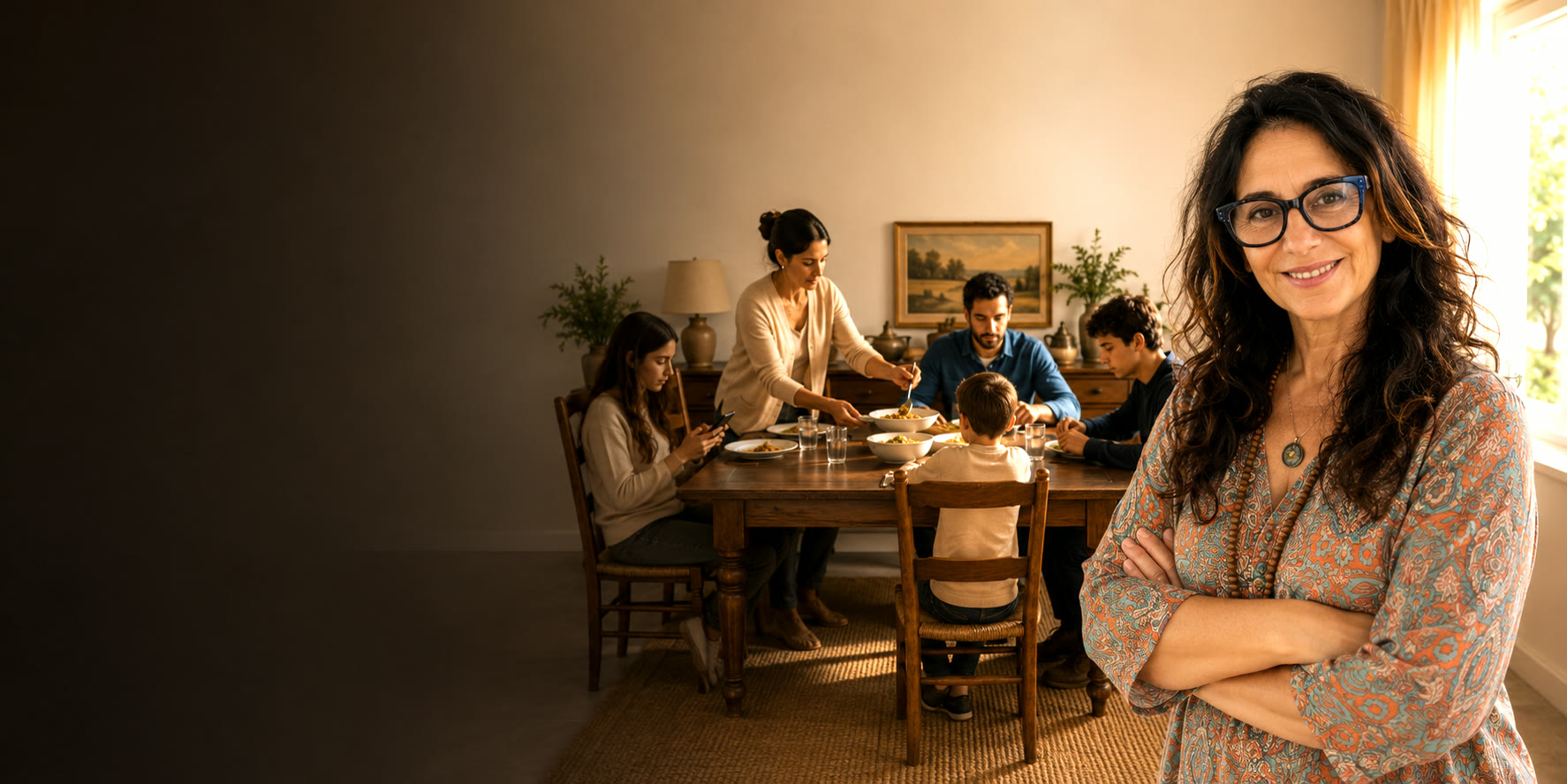 Alba Sali e una famiglia a tavola: l’Ordine e il Disordine Sistemico nelle Costellazioni Familiari Crearmoniche