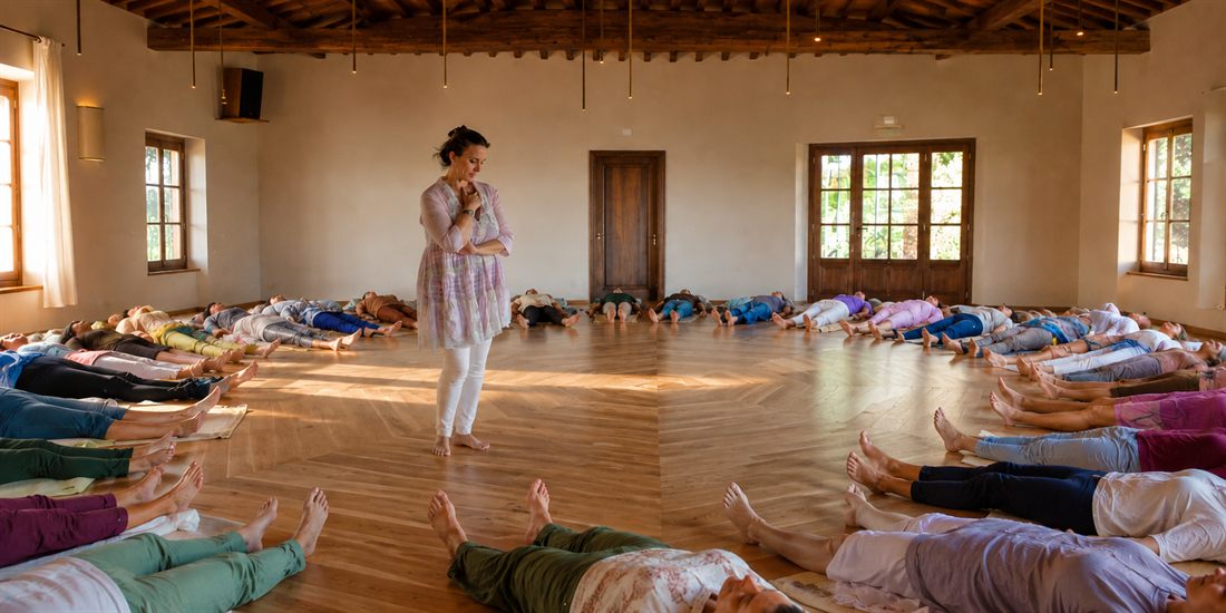 Alba Sali conduce una meditazione di gruppo: un’esperienza sulla vita dalla prospettiva dell’Eterno